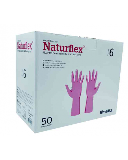 Naturflex Guantes quirúrgicos de látex con polvo