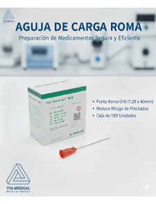 Aguja de carga , aguja preparación de medicamentos