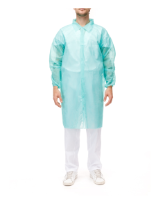 Bata desechable de polipropileno 25 g en color verde