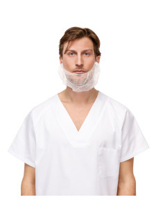 cubre barbas polipropileno blanco