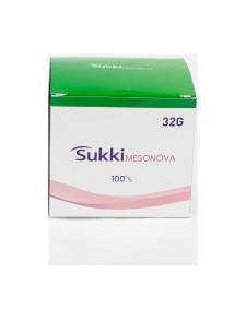 Caja verde de cien agujas de mesoterapia de calibre 32G